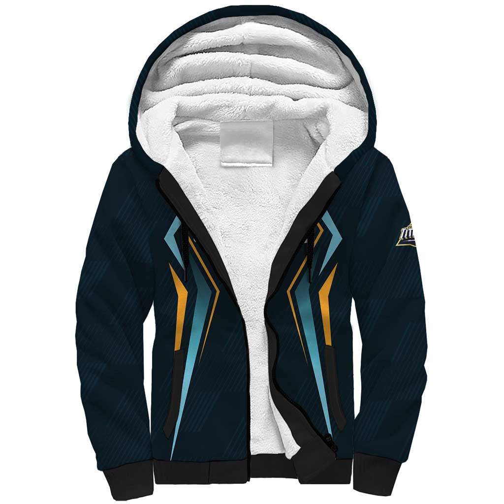 Custom Gujarat 2025 Cricket Titans Sherpa Hoodie Aava De Race With The Titans