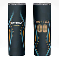 Custom Gujarat 2025 Cricket Titans Skinny Tumbler Aava De Race With The Titans