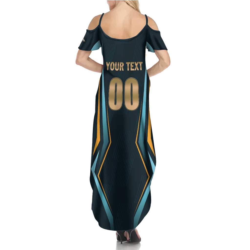 Custom Gujarat 2025 Cricket Titans Summer Maxi Dress Aava De Race With The Titans