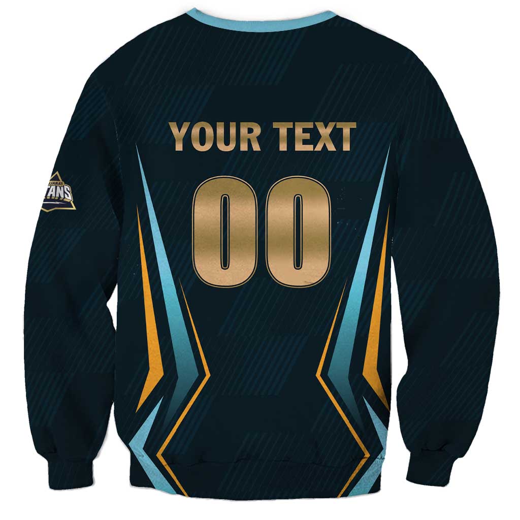 Custom Gujarat 2025 Cricket Titans Sweatshirt Aava De Race With The Titans
