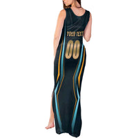 Custom Gujarat 2025 Cricket Titans Tank Maxi Dress Aava De Race With The Titans