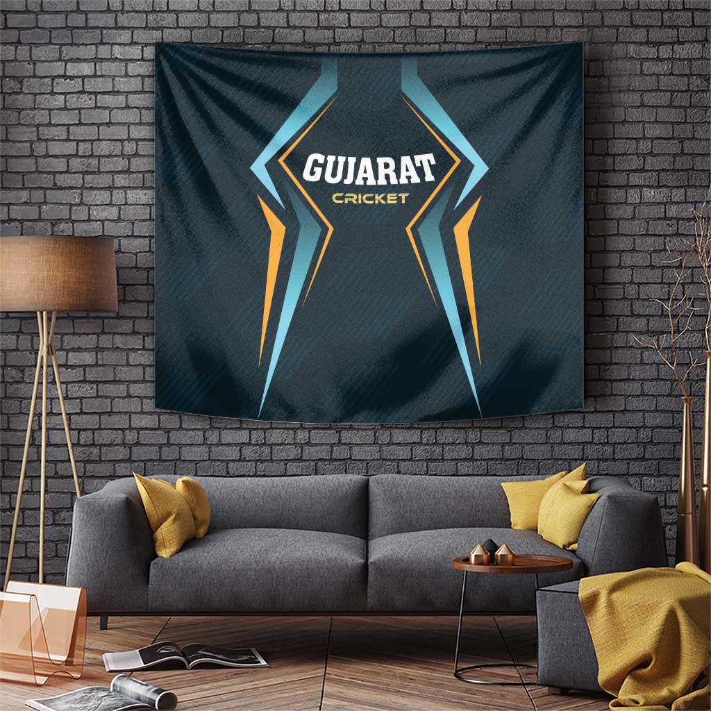 Gujarat 2025 Cricket Titans Tapestry Aava De Race With The Titans