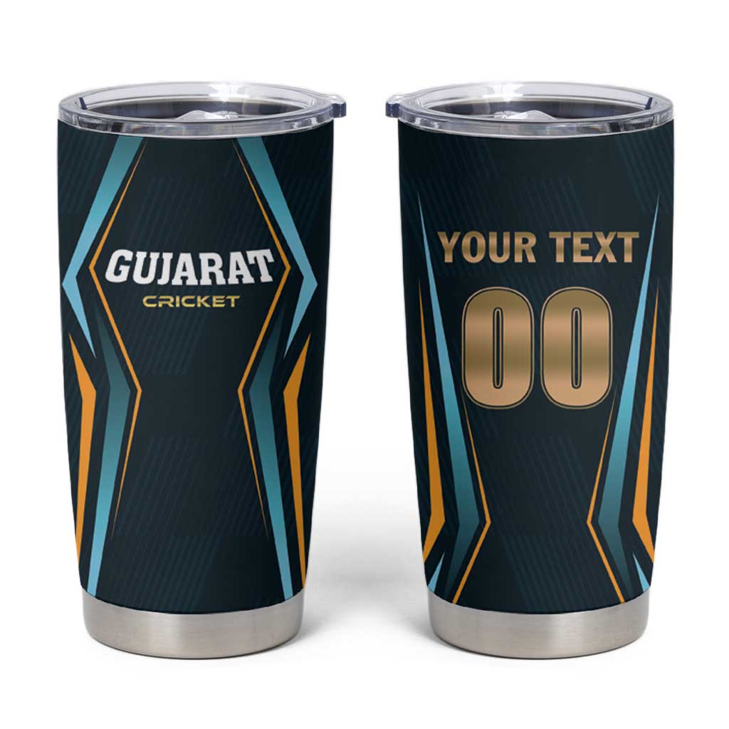 Custom Gujarat 2025 Cricket Titans Tumbler Cup Aava De Race With The Titans
