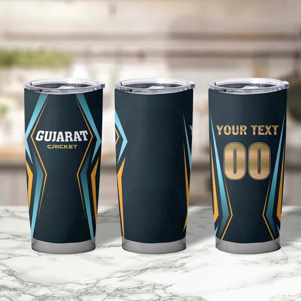 Custom Gujarat 2025 Cricket Titans Tumbler Cup Aava De Race With The Titans
