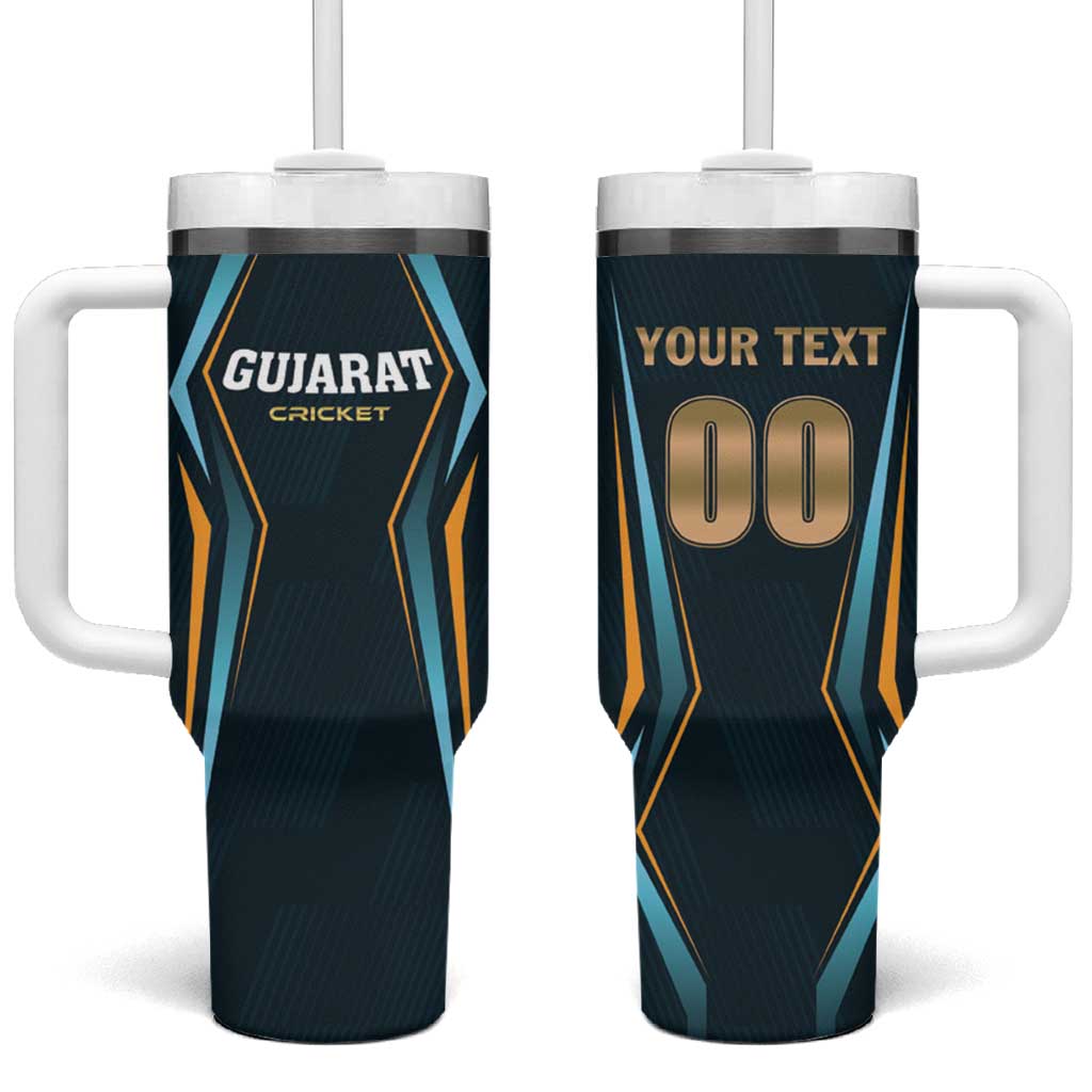 Custom Gujarat 2025 Cricket Titans Tumbler With Handle Aava De Race With The Titans