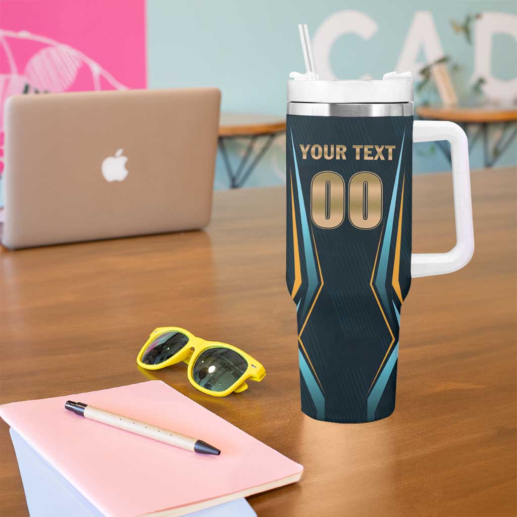 Custom Gujarat 2025 Cricket Titans Tumbler With Handle Aava De Race With The Titans