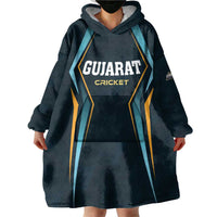 Custom Gujarat 2025 Cricket Titans Wearable Blanket Hoodie Aava De Race With The Titans