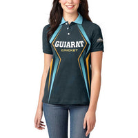 Custom Gujarat 2025 Cricket Titans Women Polo Shirt Aava De Race With The Titans
