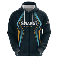 Custom Gujarat 2025 Cricket Titans Zip Hoodie Aava De Race With The Titans