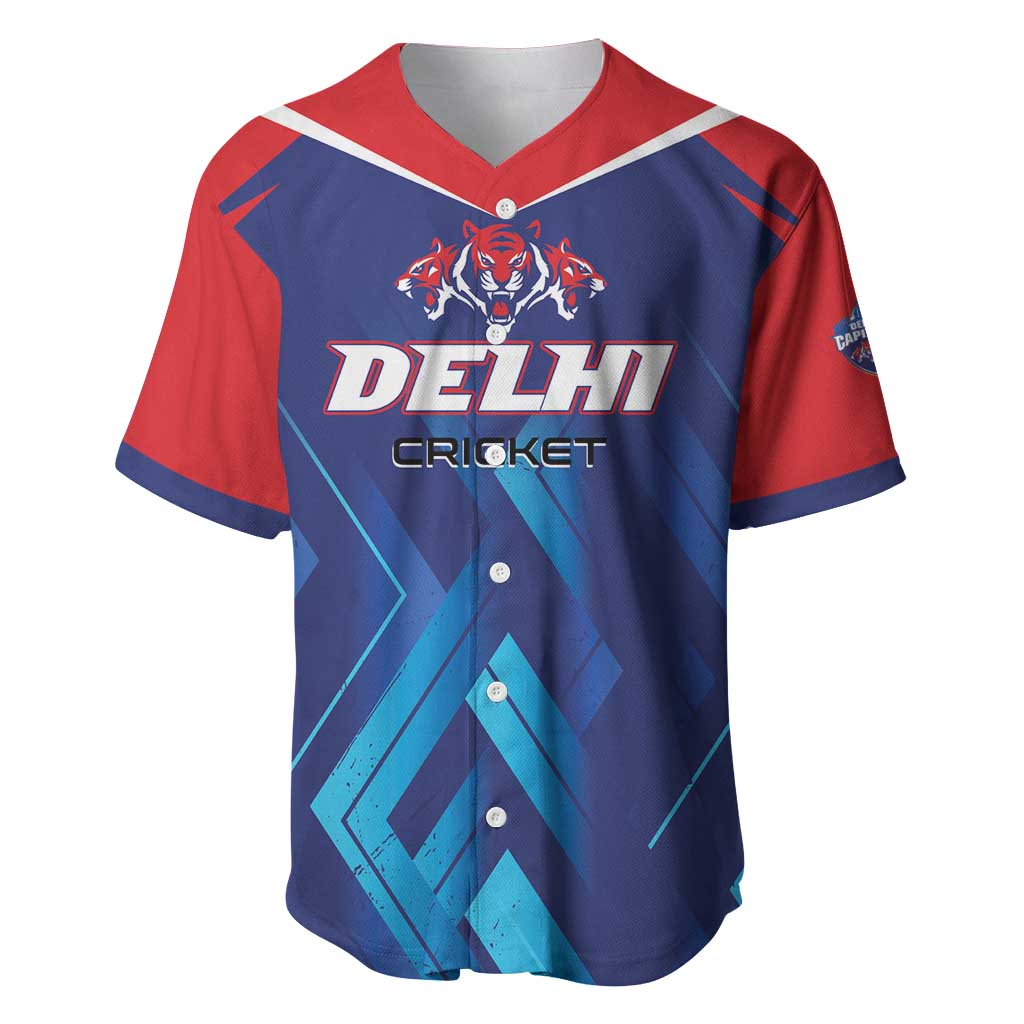 Custom Capitals Delhi 2025 Cricket Baseball Jersey Fight Till The End