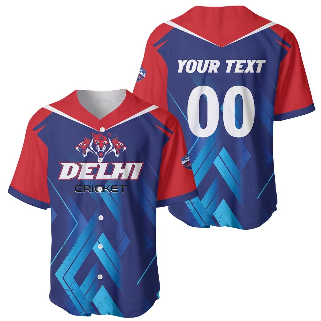 Custom Capitals Delhi 2025 Cricket Baseball Jersey Fight Till The End