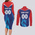 Custom Capitals Delhi 2025 Cricket Couples Matching Long Sleeve Bodycon Dress and Long Sleeve Button Shirt Fight Till The End