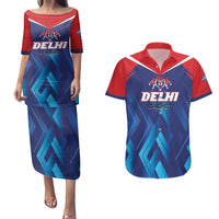 Custom Capitals Delhi 2025 Cricket Couples Matching Puletasi and Hawaiian Shirt Fight Till The End