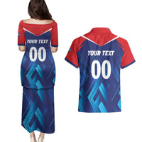 Custom Capitals Delhi 2025 Cricket Couples Matching Puletasi and Hawaiian Shirt Fight Till The End