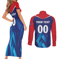 Custom Capitals Delhi 2025 Cricket Couples Matching Short Sleeve Bodycon Dress and Long Sleeve Button Shirt Fight Till The End