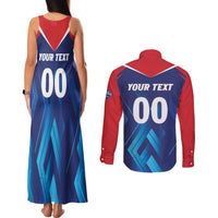 Custom Capitals Delhi 2025 Cricket Couples Matching Tank Maxi Dress and Long Sleeve Button Shirt Fight Till The End