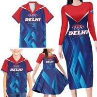 Custom Capitals Delhi 2025 Cricket Family Matching Long Sleeve Bodycon Dress and Hawaiian Shirt Fight Till The End