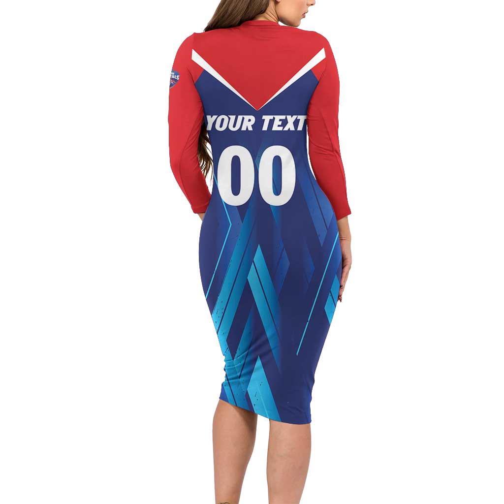 Custom Capitals Delhi 2025 Cricket Family Matching Long Sleeve Bodycon Dress and Hawaiian Shirt Fight Till The End