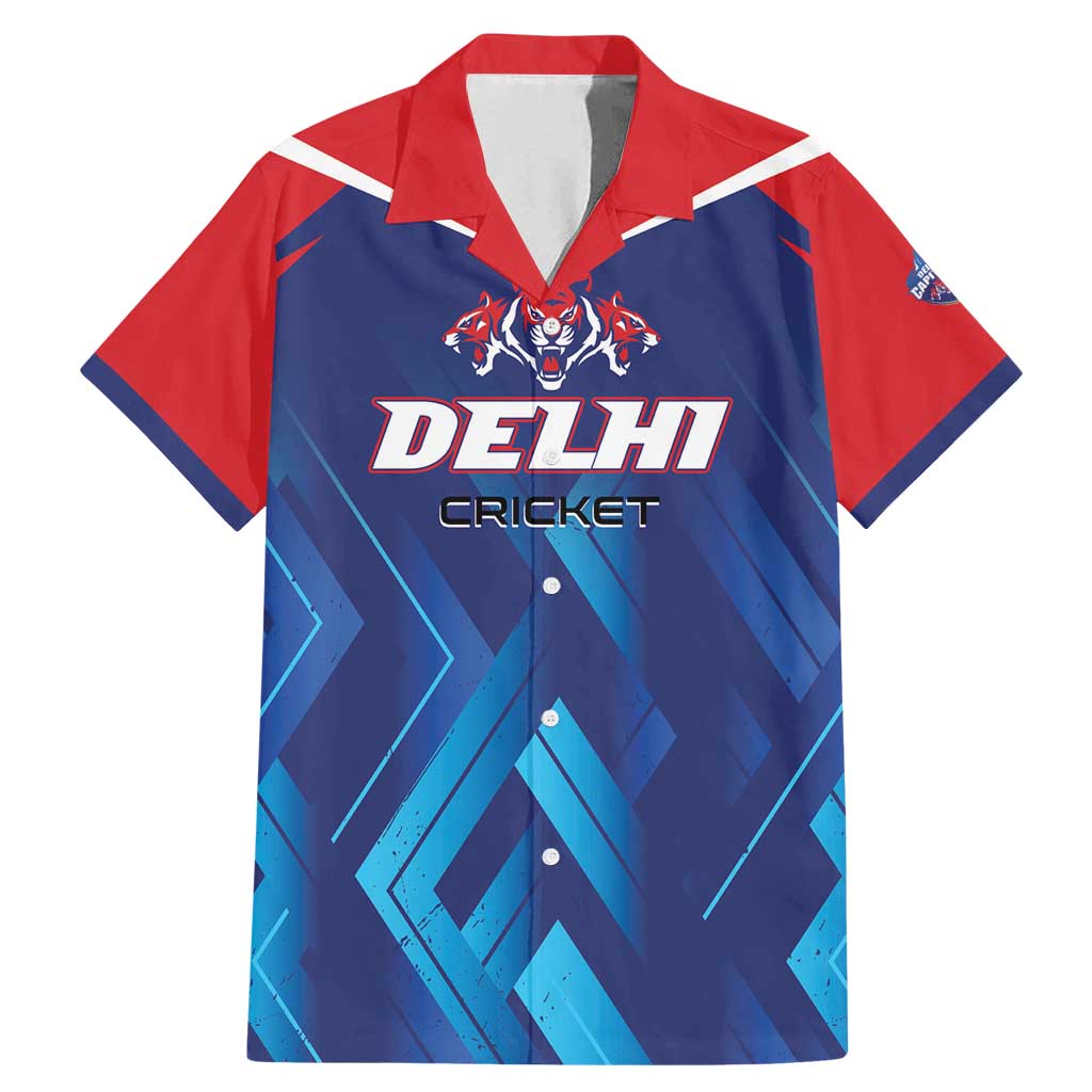 Custom Capitals Delhi 2025 Cricket Family Matching Mermaid Dress and Hawaiian Shirt Fight Till The End