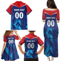 Custom Capitals Delhi 2025 Cricket Family Matching Puletasi and Hawaiian Shirt Fight Till The End