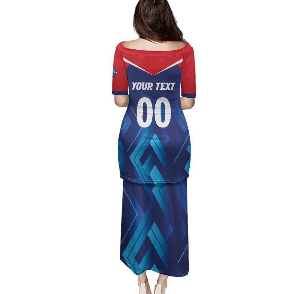 Custom Capitals Delhi 2025 Cricket Family Matching Puletasi and Hawaiian Shirt Fight Till The End