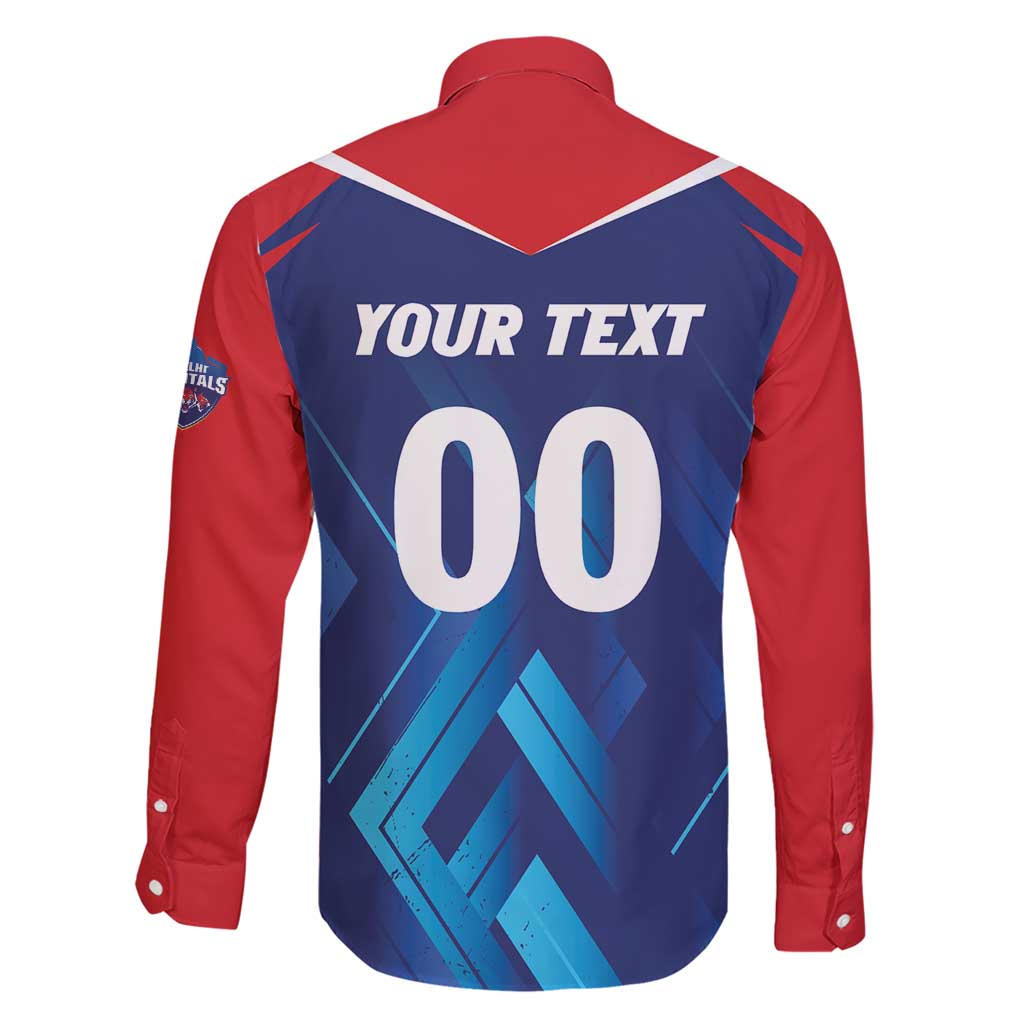 Custom Capitals Delhi 2025 Cricket Family Matching Short Sleeve Bodycon Dress and Hawaiian Shirt Fight Till The End