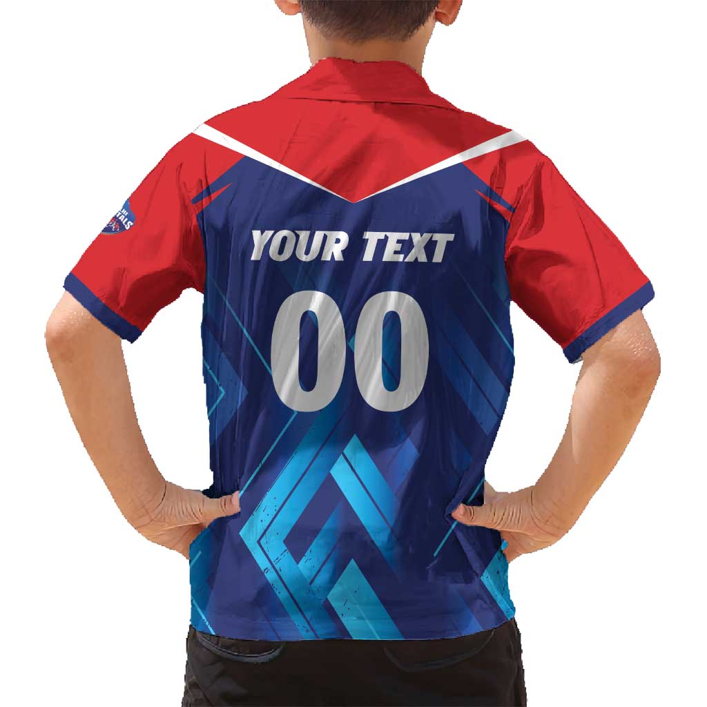 Custom Capitals Delhi 2025 Cricket Family Matching Summer Maxi Dress and Hawaiian Shirt Fight Till The End