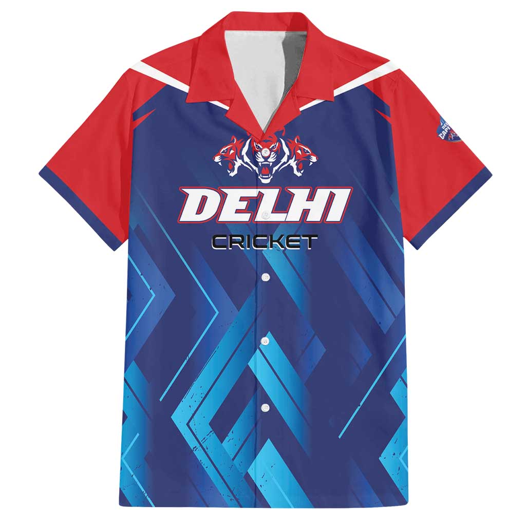 Custom Capitals Delhi 2025 Cricket Family Matching Summer Maxi Dress and Hawaiian Shirt Fight Till The End