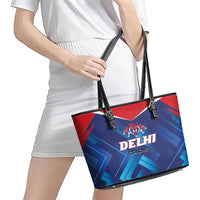Capitals Delhi 2025 Cricket Leather Tote Bag Fight Till The End
