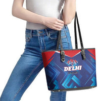 Capitals Delhi 2025 Cricket Leather Tote Bag Fight Till The End
