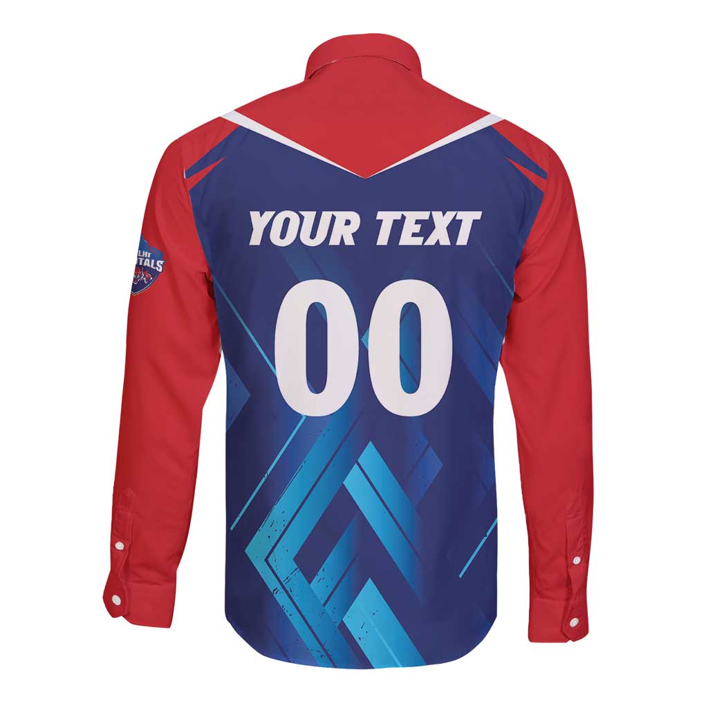 Custom Capitals Delhi 2025 Cricket Long Sleeve Button Shirt Fight Till The End
