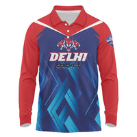 Custom Capitals Delhi 2025 Cricket Long Sleeve Polo Shirt Fight Till The End