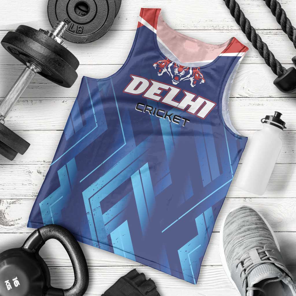 Custom Capitals Delhi 2025 Cricket Men Tank Top Fight Till The End