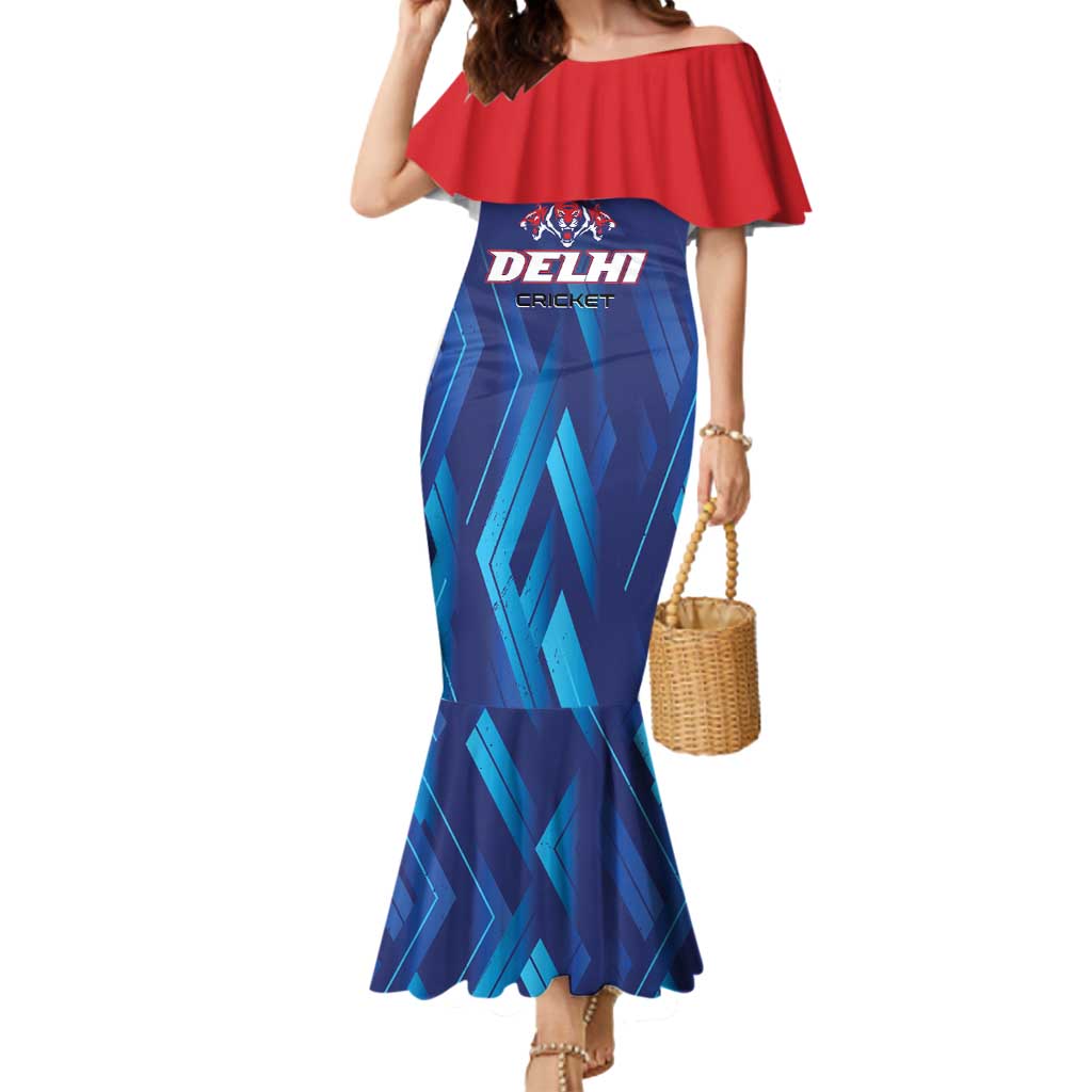 Custom Capitals Delhi 2025 Cricket Mermaid Dress Fight Till The End