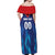 Custom Capitals Delhi 2025 Cricket Off Shoulder Maxi Dress Fight Till The End