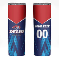 Custom Capitals Delhi 2025 Cricket Skinny Tumbler Fight Till The End
