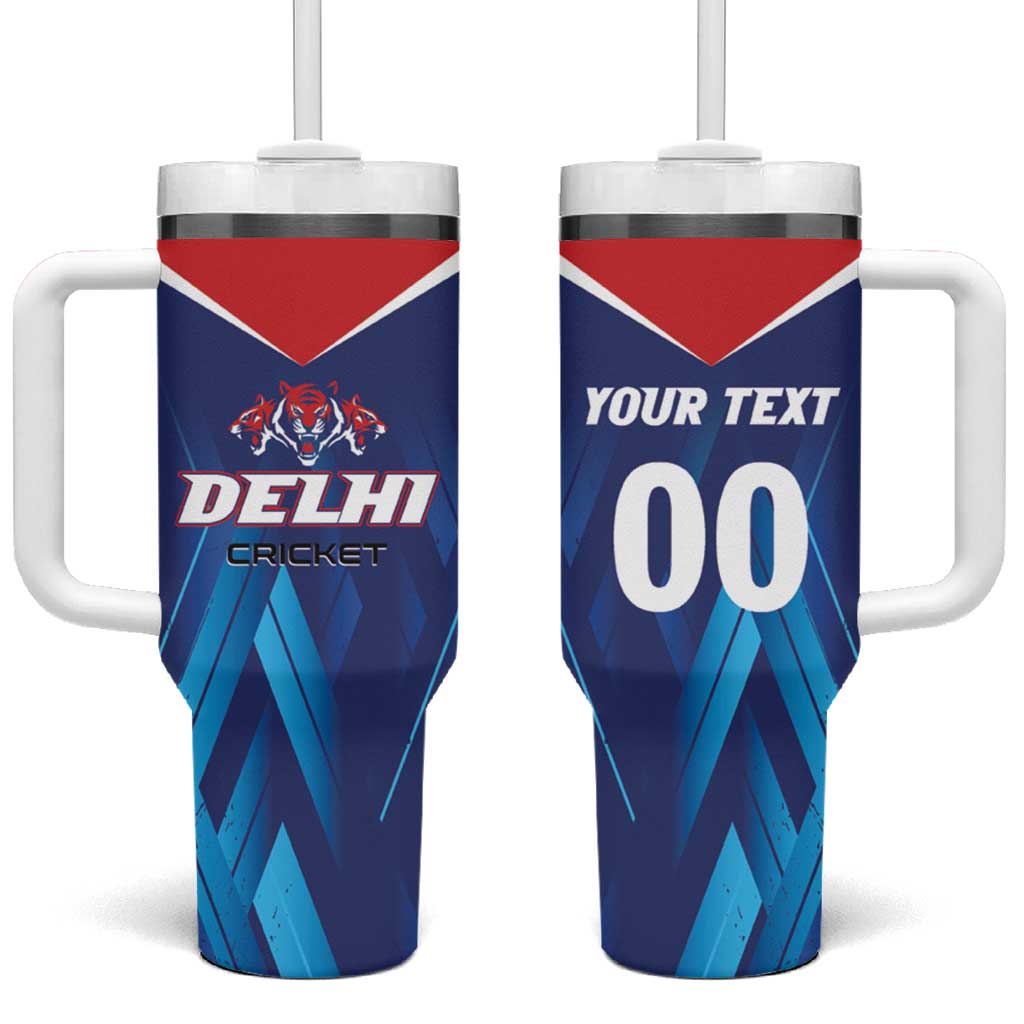 Custom Capitals Delhi 2025 Cricket Tumbler With Handle Fight Till The End