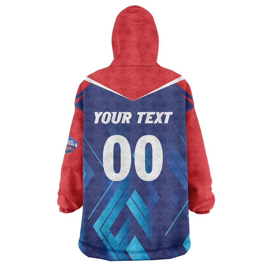 Custom Capitals Delhi 2025 Cricket Wearable Blanket Hoodie Fight Till The End