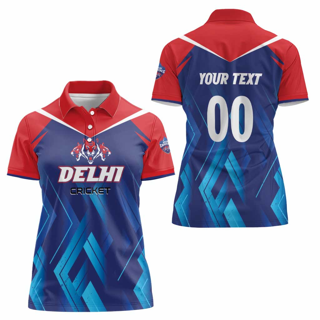 Custom Capitals Delhi 2025 Cricket Women Polo Shirt Fight Till The End