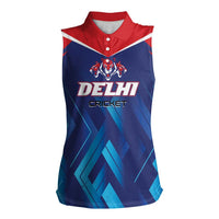 Custom Capitals Delhi 2025 Cricket Women Sleeveless Polo Shirt Fight Till The End