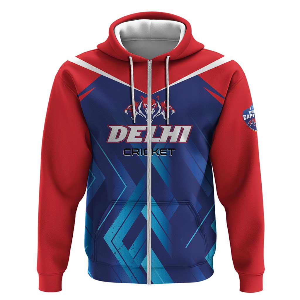 Custom Capitals Delhi 2025 Cricket Zip Hoodie Fight Till The End