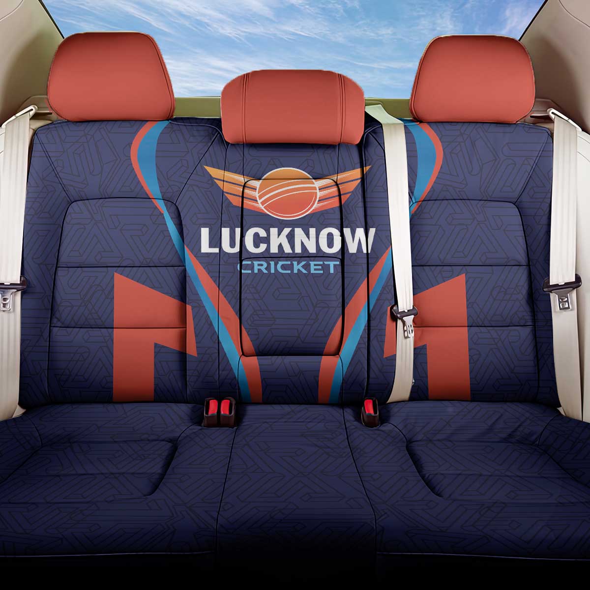 Lucknow 2025 Cricket Super Giants Back Car Seat Cover Hum Aa Rahe Hai