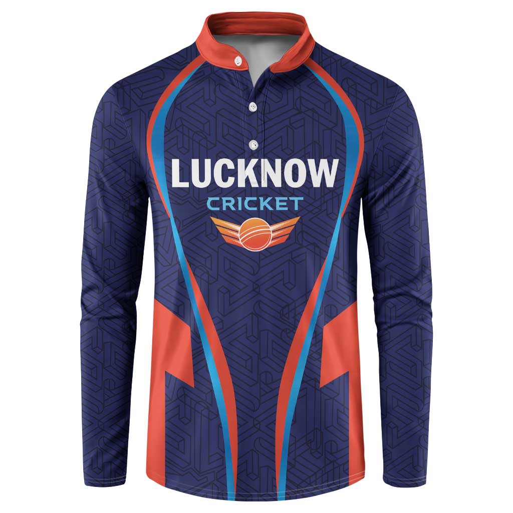 Custom Lucknow 2025 Cricket Super Giants Button Sweatshirt Hum Aa Rahe Hai