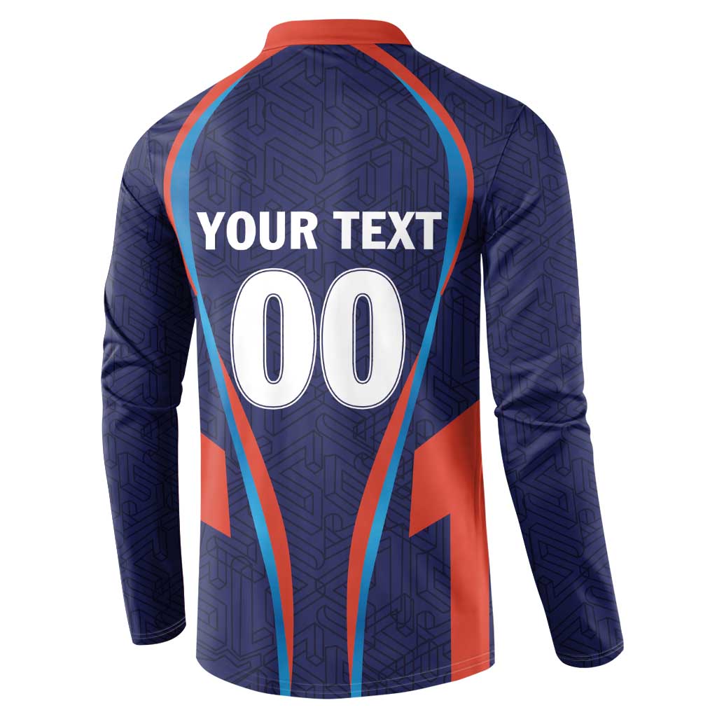 Custom Lucknow 2025 Cricket Super Giants Button Sweatshirt Hum Aa Rahe Hai