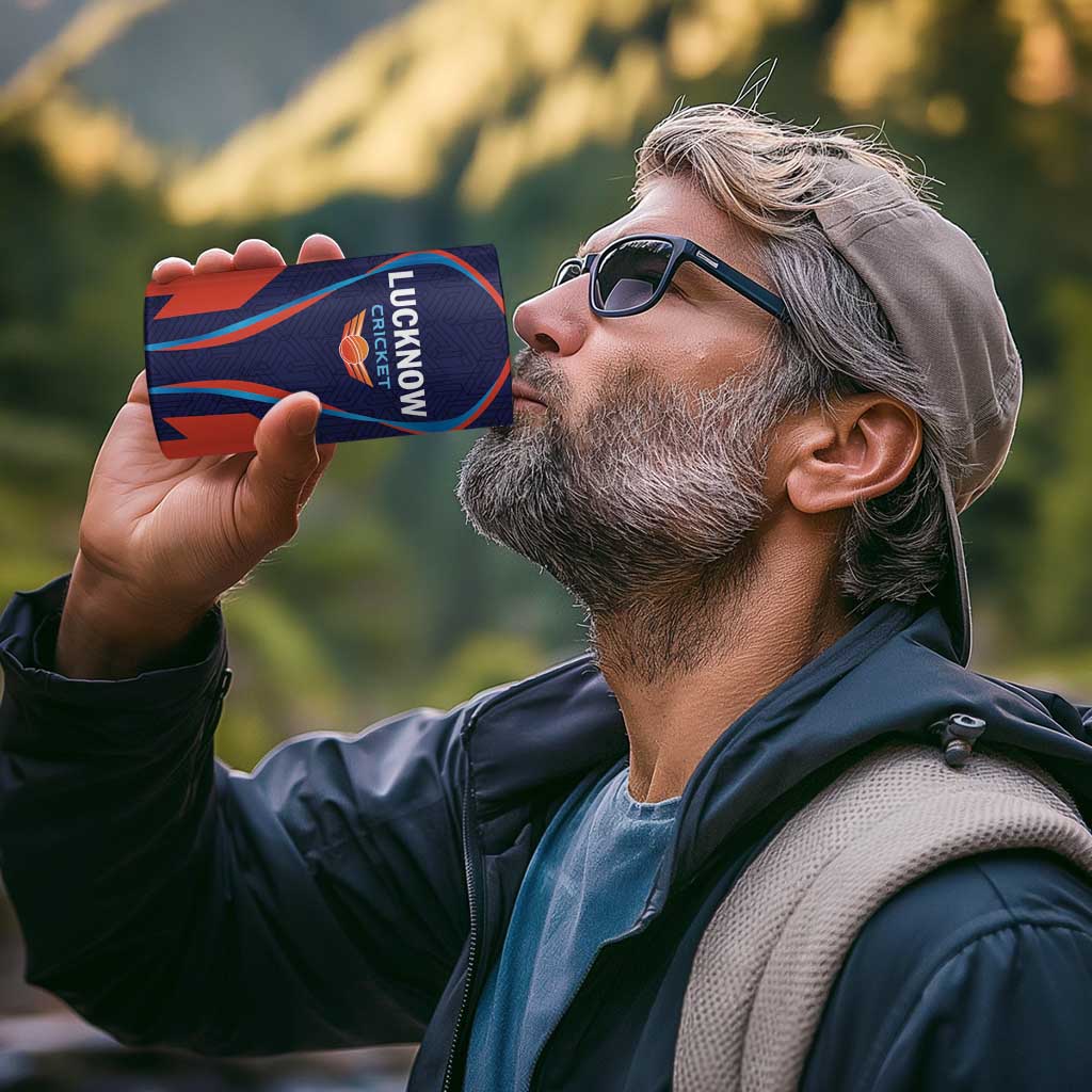 Custom Lucknow 2025 Cricket Super Giants 4 in 1 Can Cooler Tumbler Hum Aa Rahe Hai