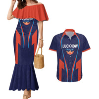 Custom Lucknow 2025 Cricket Super Giants Couples Matching Mermaid Dress and Hawaiian Shirt Hum Aa Rahe Hai
