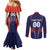 Custom Lucknow 2025 Cricket Super Giants Couples Matching Mermaid Dress and Long Sleeve Button Shirt Hum Aa Rahe Hai
