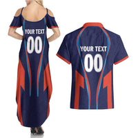 Custom Lucknow 2025 Cricket Super Giants Couples Matching Summer Maxi Dress and Hawaiian Shirt Hum Aa Rahe Hai