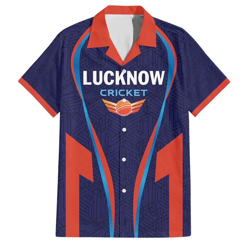 Custom Lucknow 2025 Cricket Super Giants Family Matching Long Sleeve Bodycon Dress and Hawaiian Shirt Hum Aa Rahe Hai