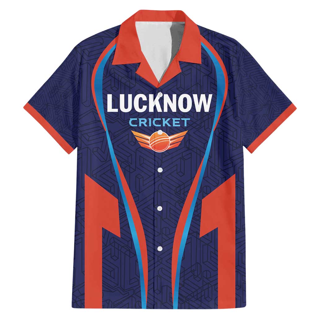 Custom Lucknow 2025 Cricket Super Giants Family Matching Mermaid Dress and Hawaiian Shirt Hum Aa Rahe Hai